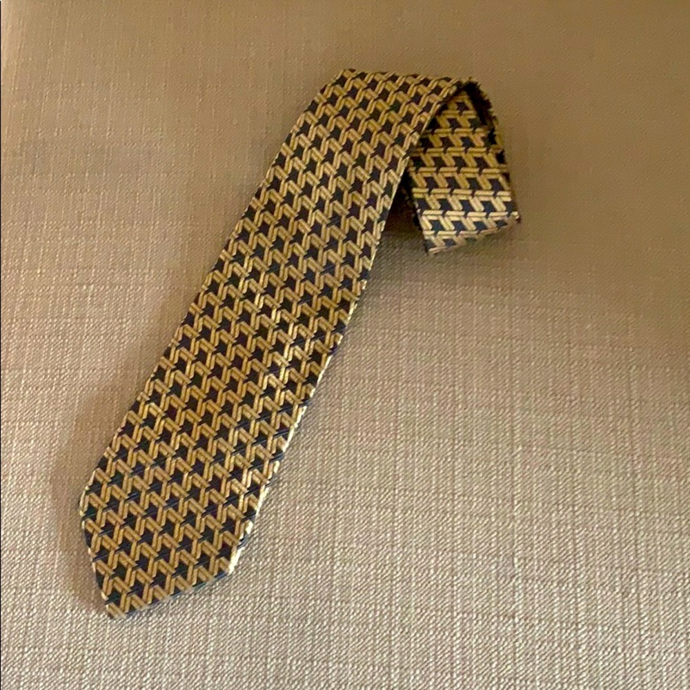 Mens gold Ermenegildo Zenga tie
